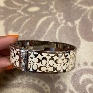 White and Silver Coach Bracelet